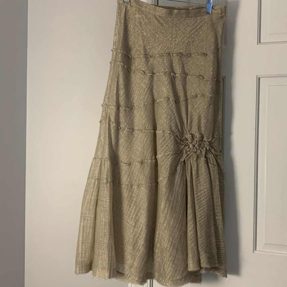 Beautiful Gold Teri Jon Lined Skirt